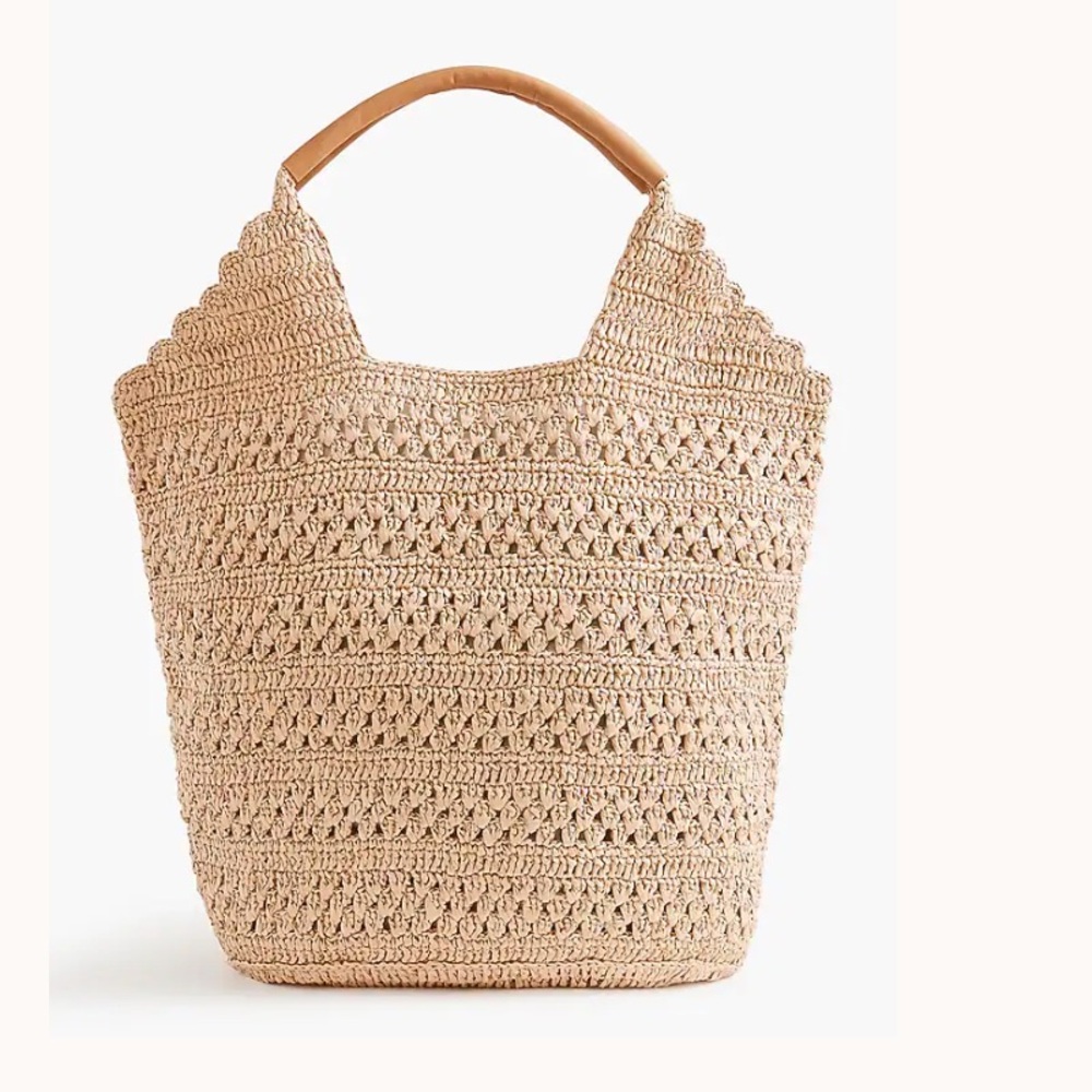 J. Crew Factory medium tote bag. Raffia. New with tags.